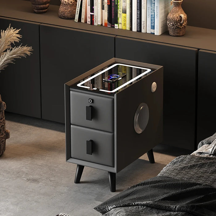 Modern Smart Nightstands Bedroom Bed Side Drawer Luxury Black Nightstand Nordic Armoires De Chambre Home Furniture XF25XP