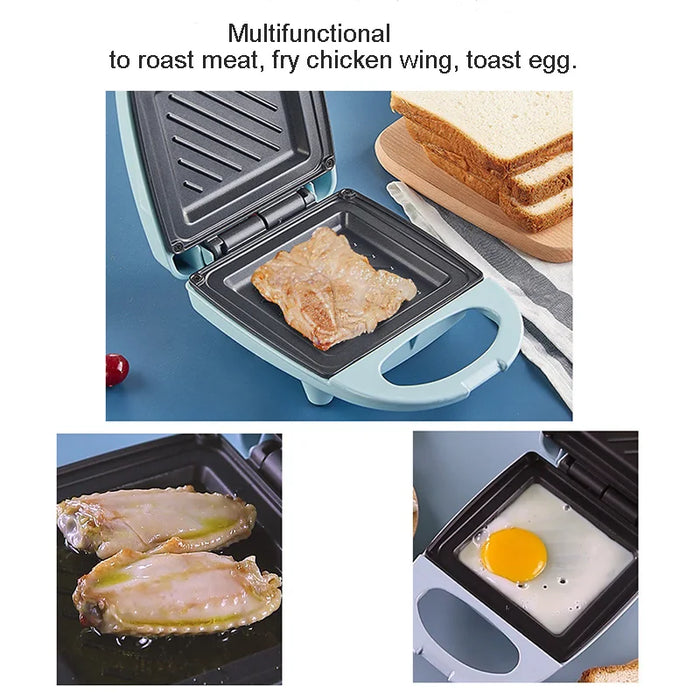 Multifunctional Household Appliance Sandwich Machine Breakfast Fast Toast Pan Folded Press Waffle Electric Grill Pot