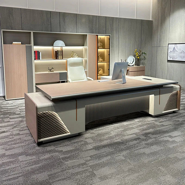 Luxury Reception Office Desk Computer Monitor Corner Organizer Writing Office Desk Meeting Bureau Meuble Italian Furniture