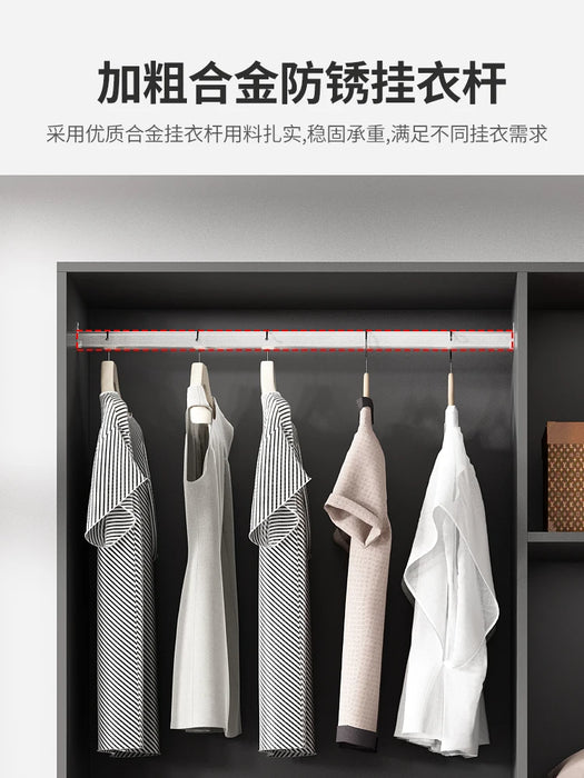 Bedroom small apartment wall bright simple storage cabinet glass wardrobe