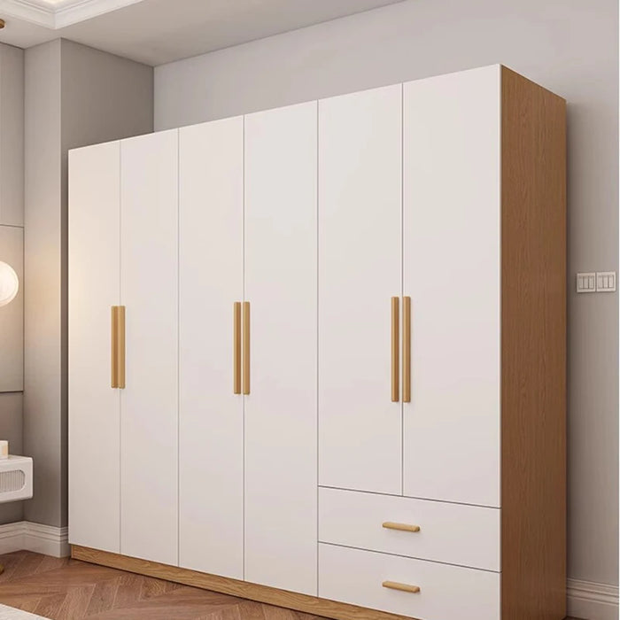 Wooden Apartment Wardrobes Free Shipping Mobile Clothing Rack Display Simple Cabinets Small Nordic Armario De Ropa Furniture