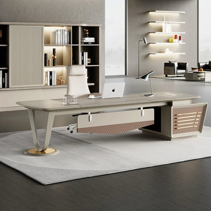 Modern Wood Office Desk Height Ergonomic Reception Executive Computer Desk Organizer Corner Mesa Escritorio Luxury Furniture