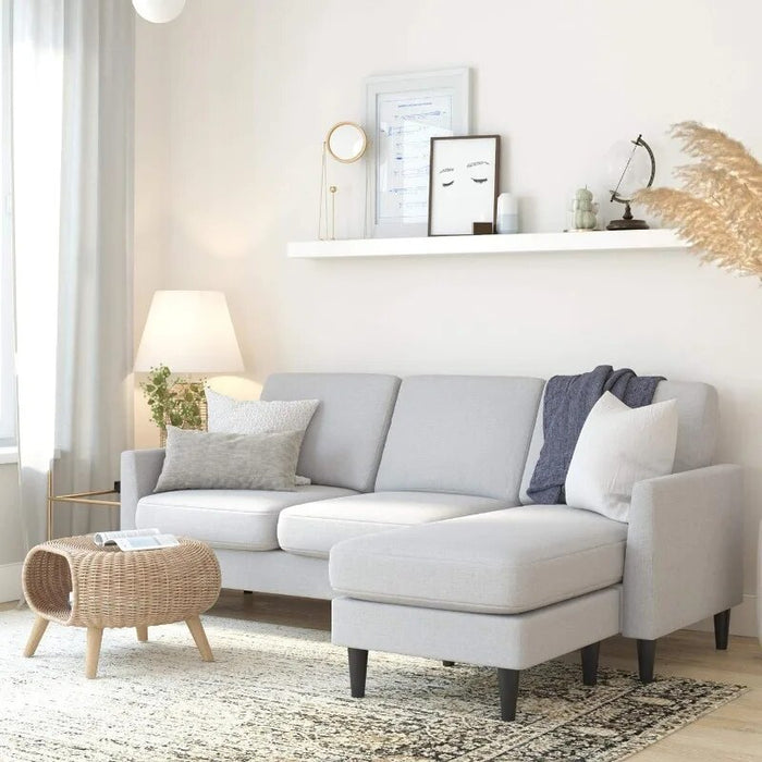 Mr. Kate Winston Sofa Sectional, Light Gray Linen Sofa Set Living Room Furniture