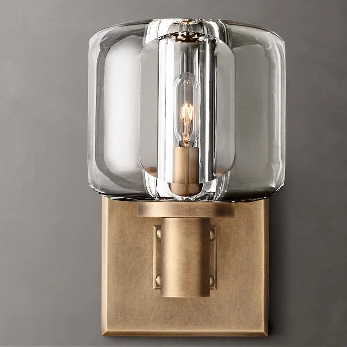American Modern Design Minimalist Home Villa Hotel Bedroom Interior Up And Down Sconce Round Metal Glass Decorative Wall Lamp
