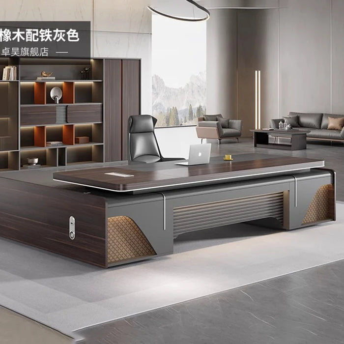 Luxury Monitor Office Desk High Study Supplies Corner Stands Wood Wooden Office Desk Pc Escritorios De Oficina Office Furniture