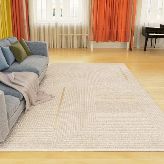 Large-Sized Carpet Living Room Soft Faux Cashmere Carpet Decor Non-Slip Dirt-Resistant Thickened Bedroom Rug Children's Play Mat