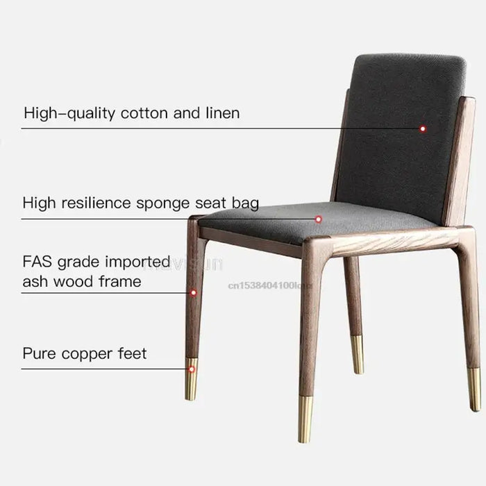 Nordic Natural Marble Solid Wood Dining Table Rectangular Modern Minimalist Household Custom Dining Table And Chair Combination