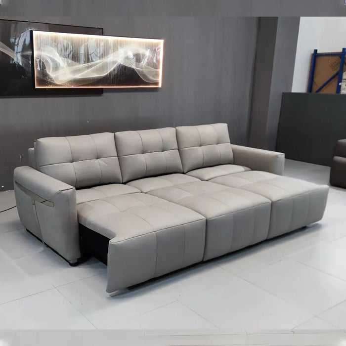 MINGDIBAO Electric Convertible Sofa Bed Italian Genuine Leather Couch Multifunction Folding Sofas Beds for Cinema Free Shipping