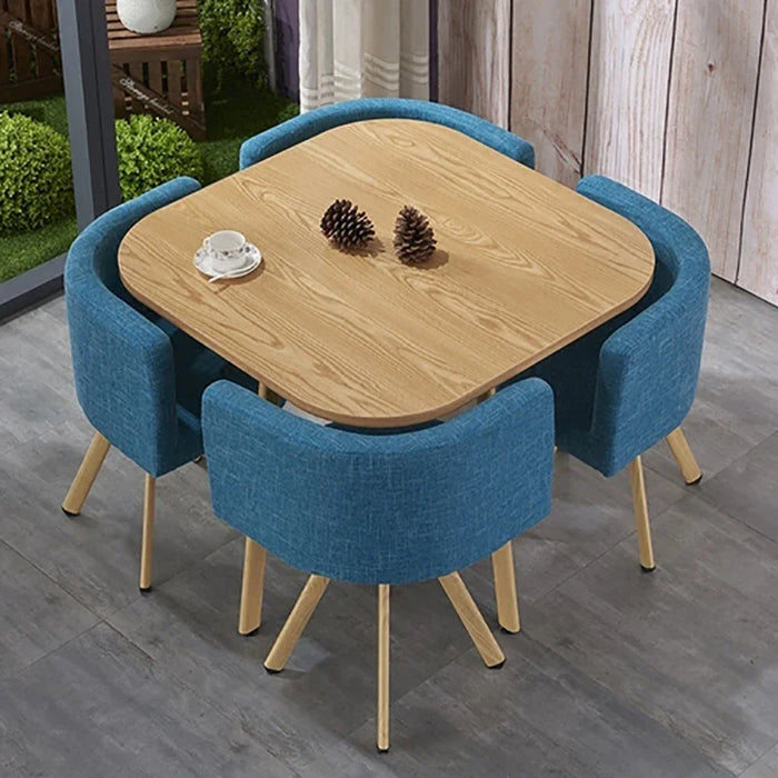 Kitchen Round Dining Table Set 4 Chairs Office Luxury Dining Table Solid Wood Muebles Para El Hogar Room Furniture GPF50YH