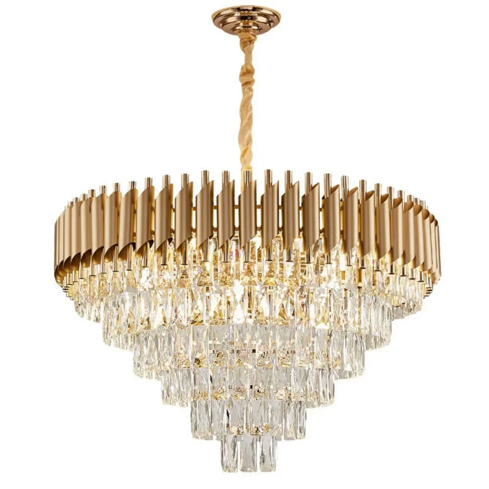 Modern Luxury K9 Crystal Chandeliers Black Metal Pendant Light for Living Room Bedroom  Led Indoor Lighting Home Decoration