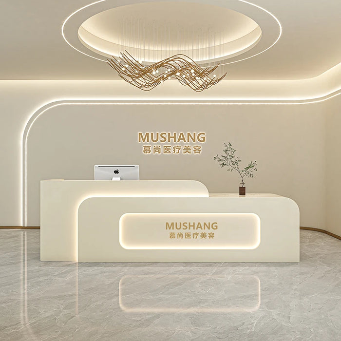 Modern Simple Reception Desk Cabinet Information Office Luxury Front Lectern Reception Desk Escritorios De Oficina Furniture