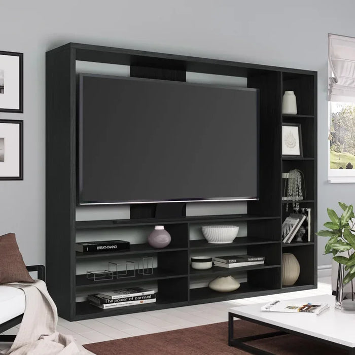 Center for TVs Up To 55", Black  Fireplace Tv Stand  Wood Tv Stand Living Room Furniture