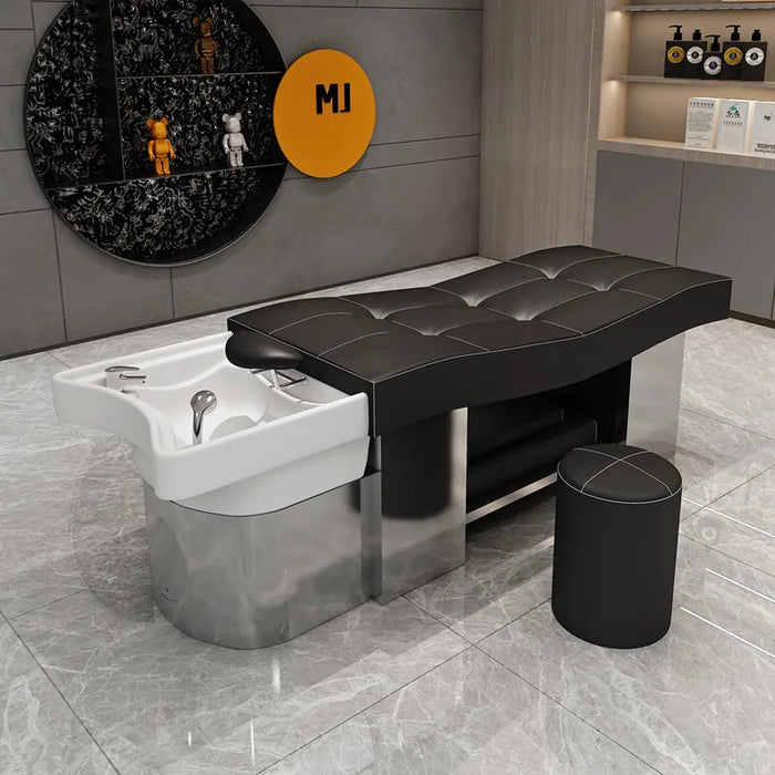 Simple Shampoo Bed Hairdresser Beauty Head Spa Shaving Chair Professional Cosmetic Sedia Per Shampoo Hairsalon Furniture CY50XT