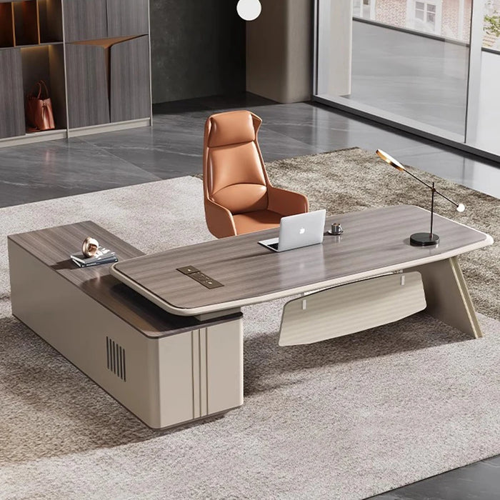 Light Luxury Rock Board Desk Modern Computer Desktop Desk Simple Boss Office Minimalist Furniture Work Desk Bedroom Writing