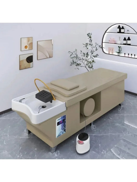 Portable Hair Washing Bed Stylist Water Circulation Water Storage Shampoo Sink Chair Salon Behandelstoel Salon Furniture MQ50SC