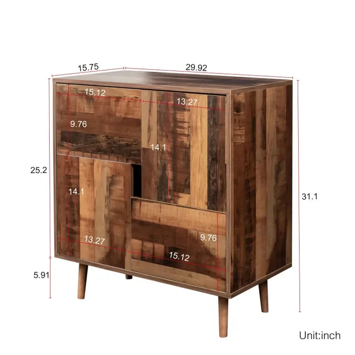 Sideboard, with four storage spaces, restaurant sideboard, entrance channel basement, for indoor living room, bedroom furniture