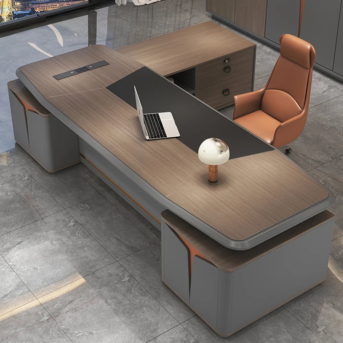 Console L Shape Workbench Meeting Drawers Executive Luxury Computer Office Desks Storage Scrivania Ufficio Lavoro Furniture