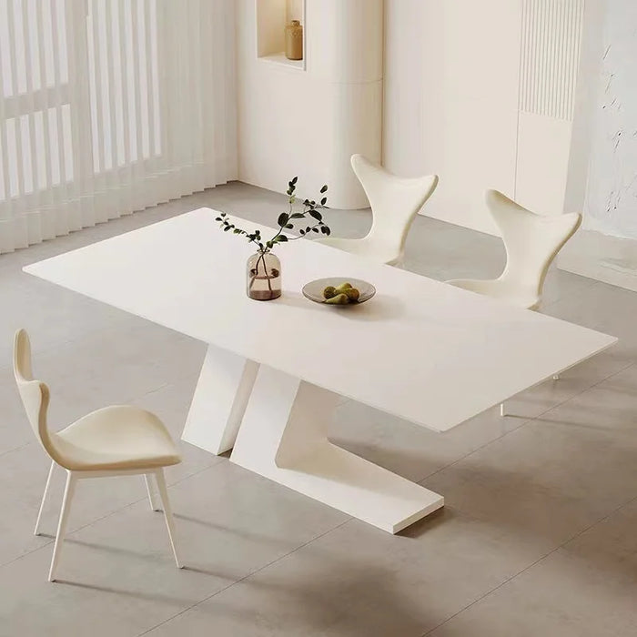 Unique Fashion Dining Table Luxury Designer Scratch Protector Center Dining Table White Office Mesas De Jantar Home Furnitures