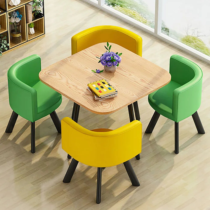Green Floor Dining Table Set 4 Chairs Modern Negotiation Coffee Tables Kitchen Table A Manger Living Room Furniture GPF50YH