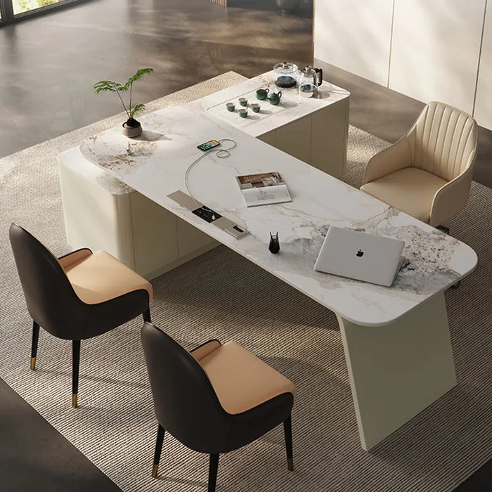 Modern Studio Office Desk Corner Reception Study Workbench Standing Office Desk Writing Bureau Meuble Minimalist Furniture