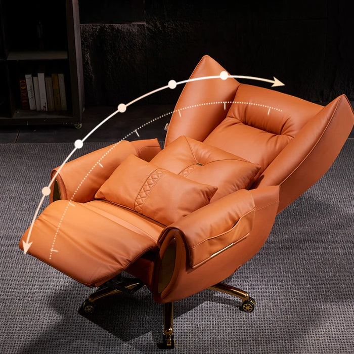 Leather Luxury Office Chair Rotating Ergonomic Modern Designer Office Chair Mobile Computer Fauteuil De Bureau Cute Furniture