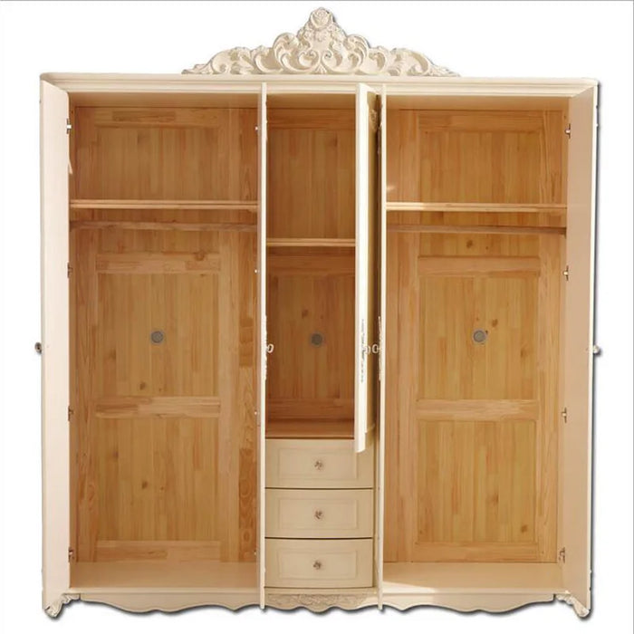 Five door wardrobe modern  European whole wardrobe French bedroom  furniture wardrobe pfy10157