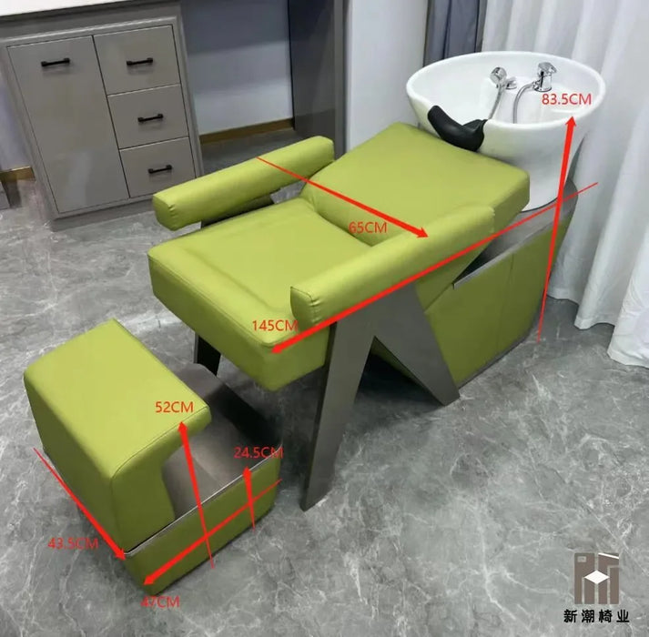 Hairdressing Shampoo Chair Beauty Salon Head Spa Equipment Water Circulation Head Therapy Silla Hairdresser Furniture GY50GP