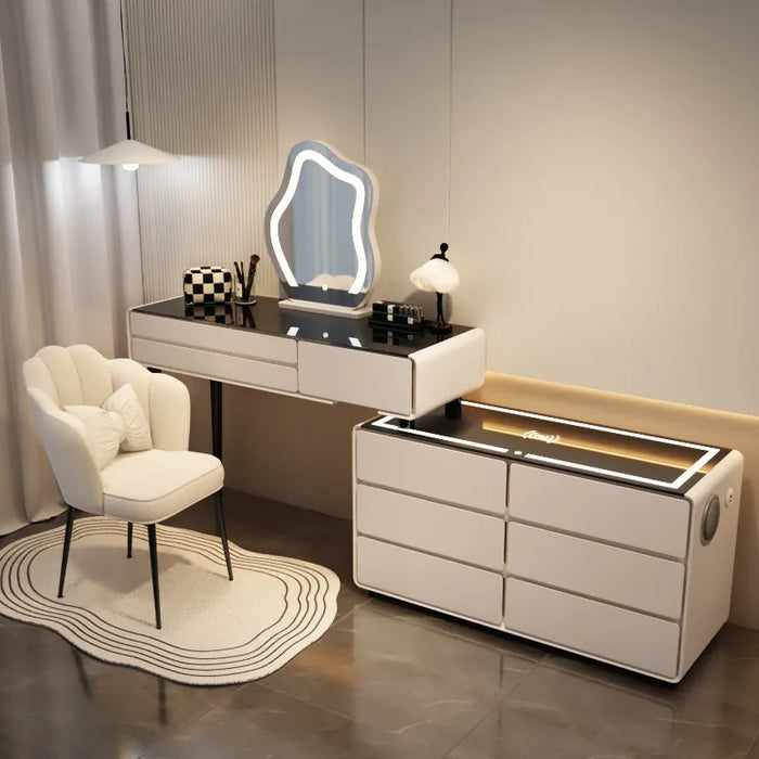 Drawer Led Dressing Table Mirror Chair Bedroom Multifunctional Dressing Table Organizers Storage Penteadeira Home Furniture