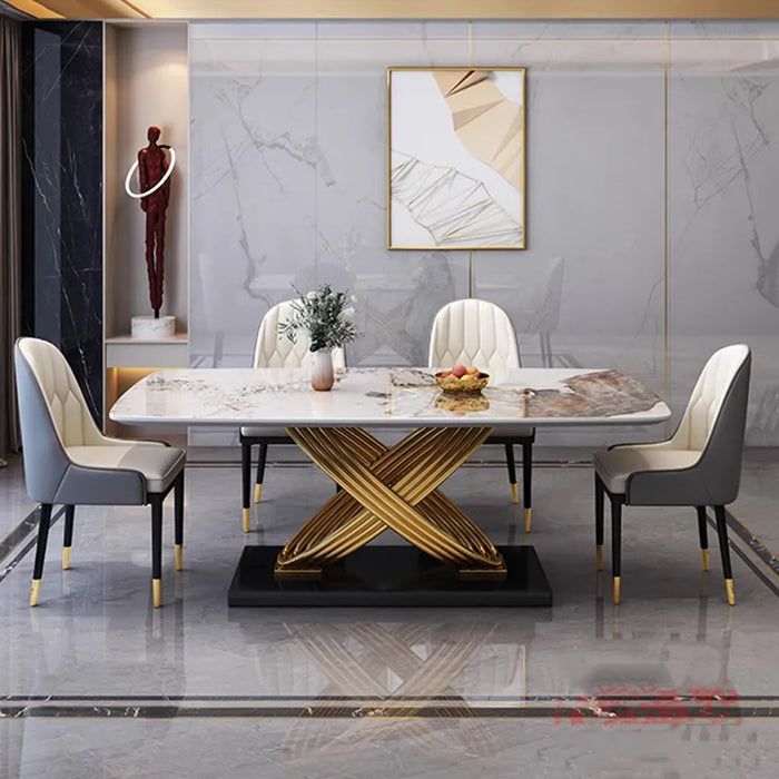 Luxury Modern Table Dinning Kitchen Balcony Dinner Marble Table Coffee Dressing Hotel Muebles Dining Room Table And Chairs Set