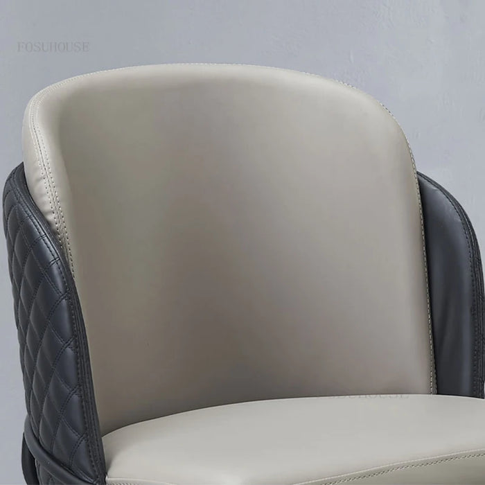 Modern Leather Minimalist Dining Chairs Leisure Nordic Backrest Dining Chair Soft Cushion Sillas De Comedor Home Furniture
