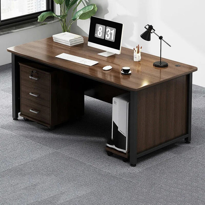 Standing Storage Office Desk Writing Study Living Room Reception Computer Desks Floor Metal Mesa De Computador Modern Furniture