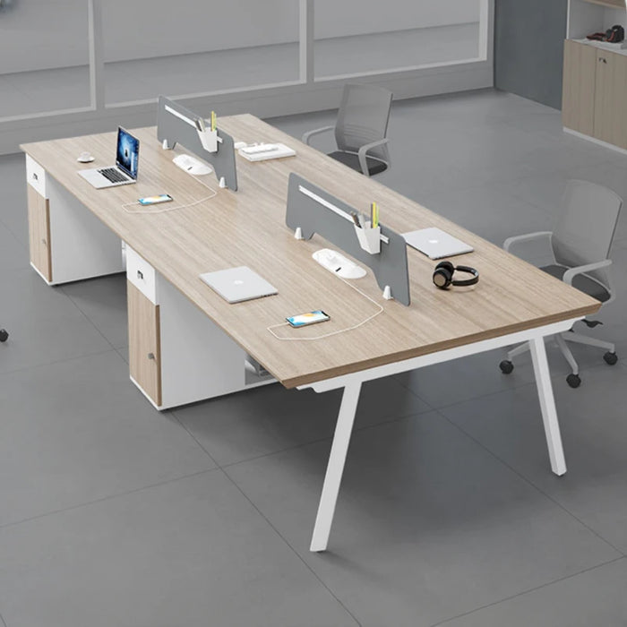 Drawers Wood Office Desk Storage Simplicity Clerk Combination Office Desk Clerk Design Escritorio Ordenador Furniture QF50OD