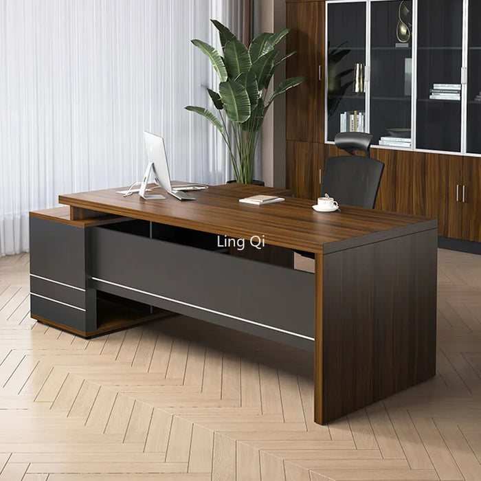 Free Shipping Mid Century Office Desk Conference L Shaped Vintage New Chinese Computer Desk Executive Boss Bureau Home Furniture