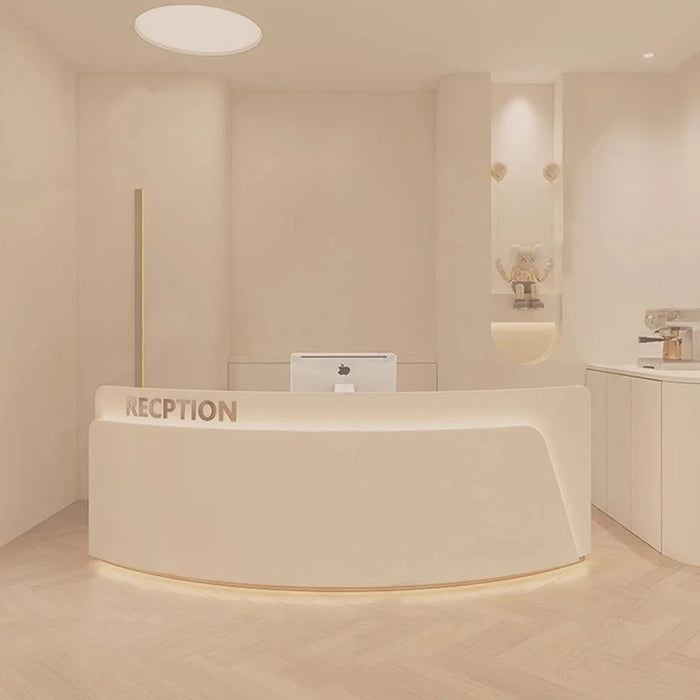 Store Shop Reception Desks Stand Cashier Table Spa Nail Gym Standing Consul Reception Desks Luxury Empfangstheke Bar Furniture