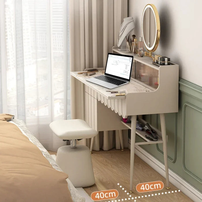 Women Dressers Storage Cabinet Vanity Mirror Dressers Makeup Dressing Table Penteadeira Para Quarto Bedroom Furniture YN50D