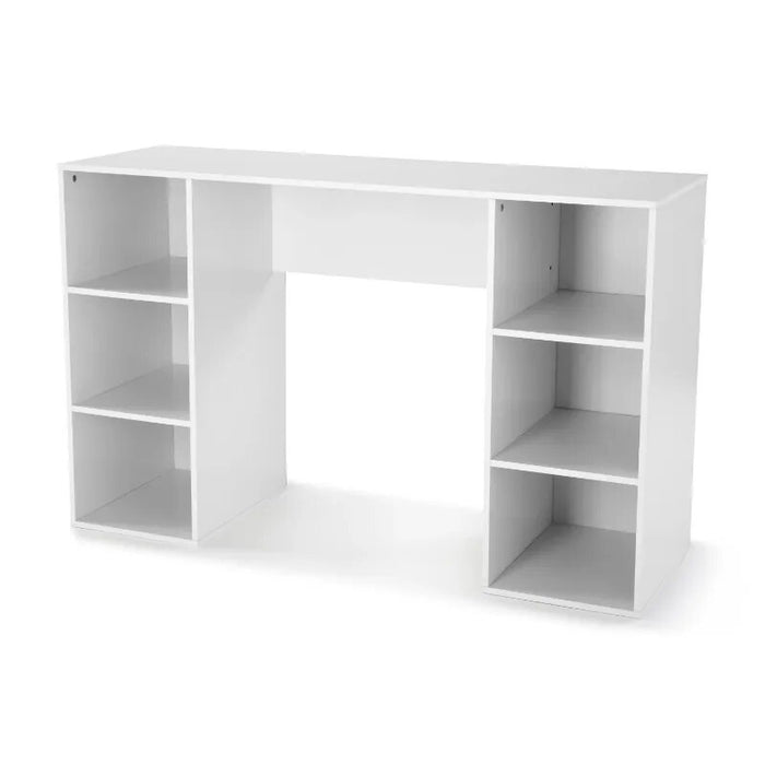 Mainstays 6-Cube Storage Computer Desk, True Black Oak computer desk  office desk