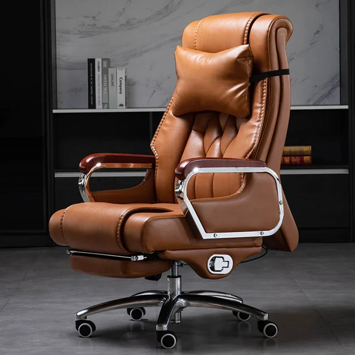 Mobile Restaurant Office Chairs Leather Lounge Luxury Armchair Chairs Swivel Relaxing Italian Fauteuil Living Room Furniture