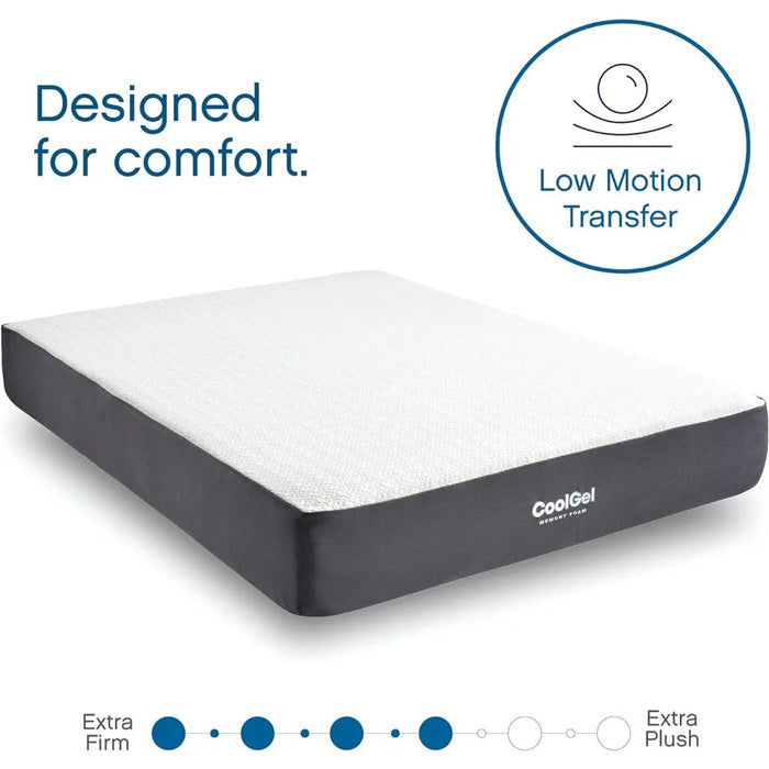 Queen Mattress,Cool Gel Ventilated Memory Foam 10-Inch Mattress,CertiPUR-US Certified,Bed-in-a-Box,Medium Firmness Mattress