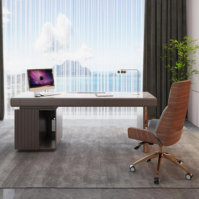 President Boss Desk Table Modern Aesthetic Drawers Hole Cover Desk Table Men Aesthetic Escritorios De Oficina Library Furniture