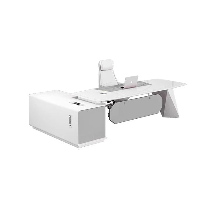 L Shaped Standing Office Desk European Mid Century Modern Legs Executive Computer Desks Long Shelf Mesa Escritorio Furniture