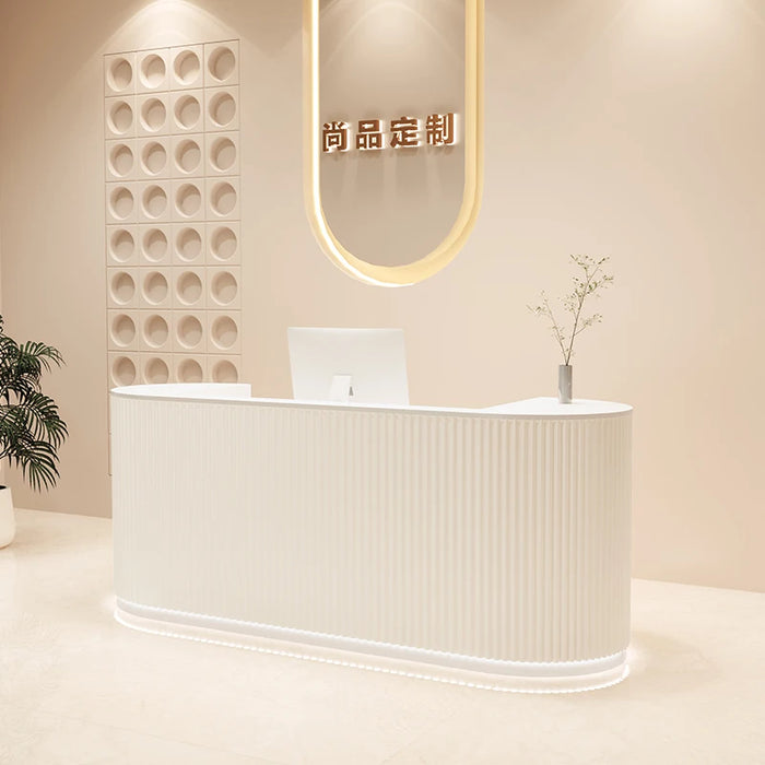 Club Corner Reception Desks Cashier Checkout Podium Service Reception Desks Modern Escritorio Gamer Beauty Salon Furniture