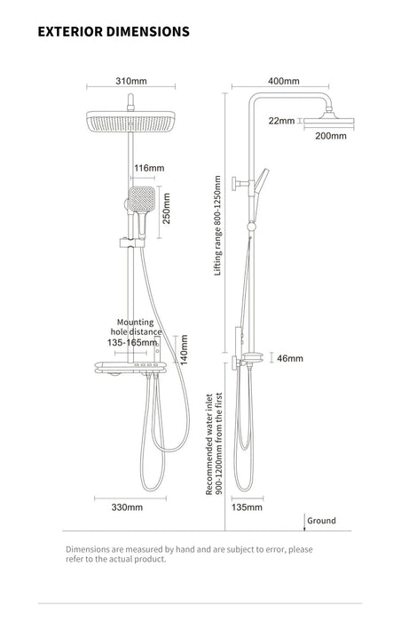 Bathroom Thermostat Shower System Set With Bidet Mixer Tap Wall Mounted Brass Bath Cabin System With Holder Shower Head
