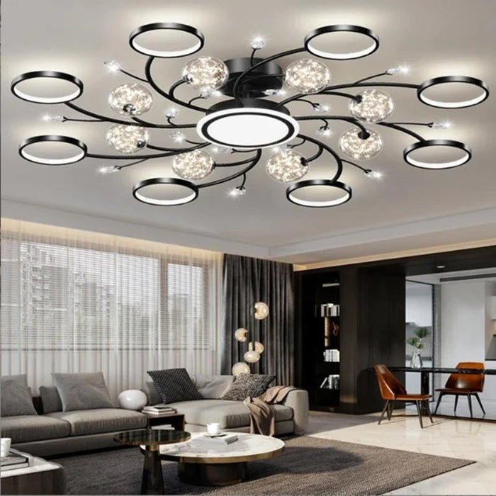 Modern Intelligent Chandelier Living Room Bedroom Dining Ceiling Lamp Interior Decorative Lighting Room Decor  Pendant Light