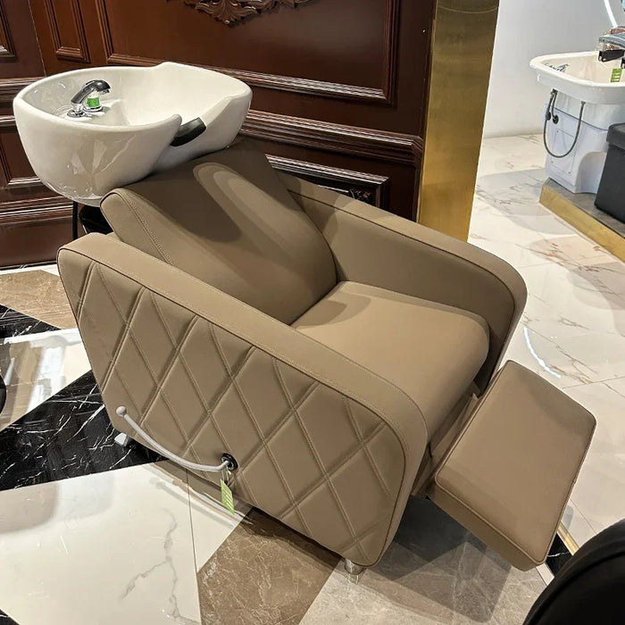 Salon Shampoo Chair Hairdressing Treatment Professional Spa Shampoo Bed Beauty Salon Washbasin Hairdresser Furniture GY50GP
