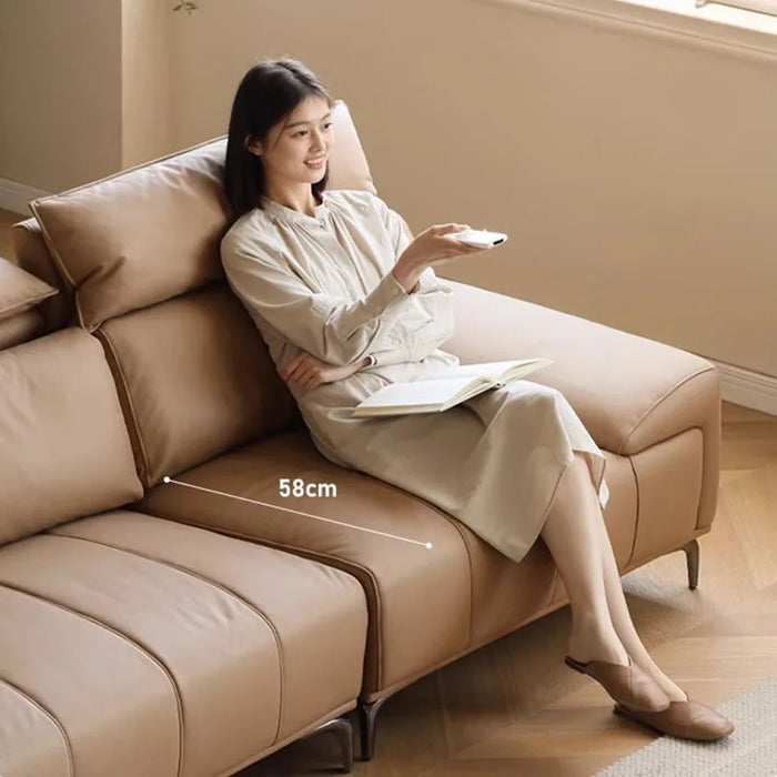 Ergonomic Reclining Luxury Sofa Salon Bedroom Curve Library Couch Minimalist Designer Cama Multifuncional Living Room Furniture