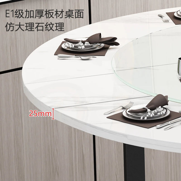 Round Stone Kitchen Dinning Tables Foldable Chairs Mobile Luxury Dinning Tables Outdoor Set Modern Mesa Plegable Home Furniture