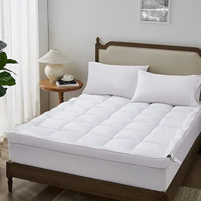 TopTopper Mattress Topper Queen Size, Cooling Mattress Pad Cover for Hot Sleepers, Extra Thick 5D Snow Down Alternative Overf