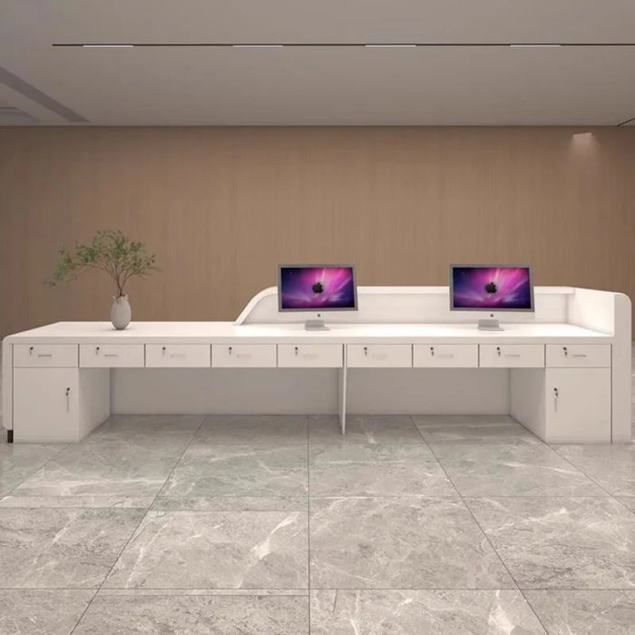 Beauty Salon Reception Desk Counter Counter Lectern Podium White Luxury Cash Reception Desks Shop Muebles Modern Furniture
