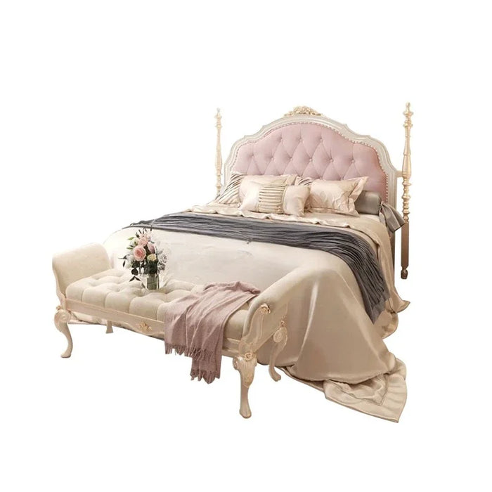 Queen Royal Double Bed European Luxury Leather Platform Full Size Bed Frame Modern Multifunctional Cama Box Casal Furniture