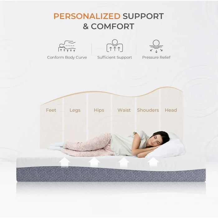 10 Inch Bamboo Charcoal Cooling Gel Memory Foam Mattress for Moisture Wicking Beds and Furniture Queen Size Mattress Matress